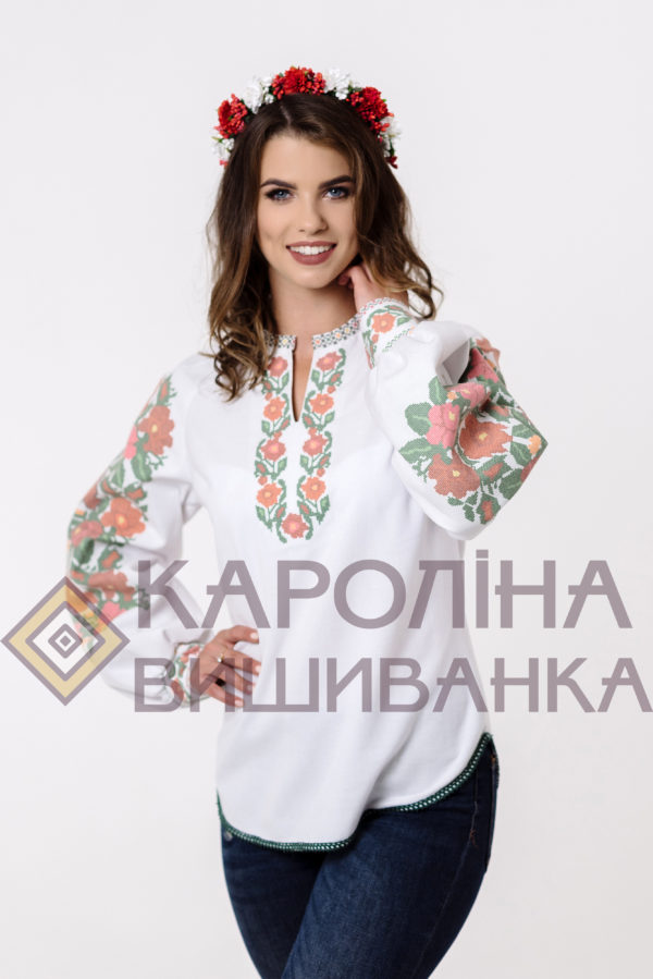 Заготовка на жіночу блузку у стилі «бохо» під вишиття бісером/нитками, БЖ-018