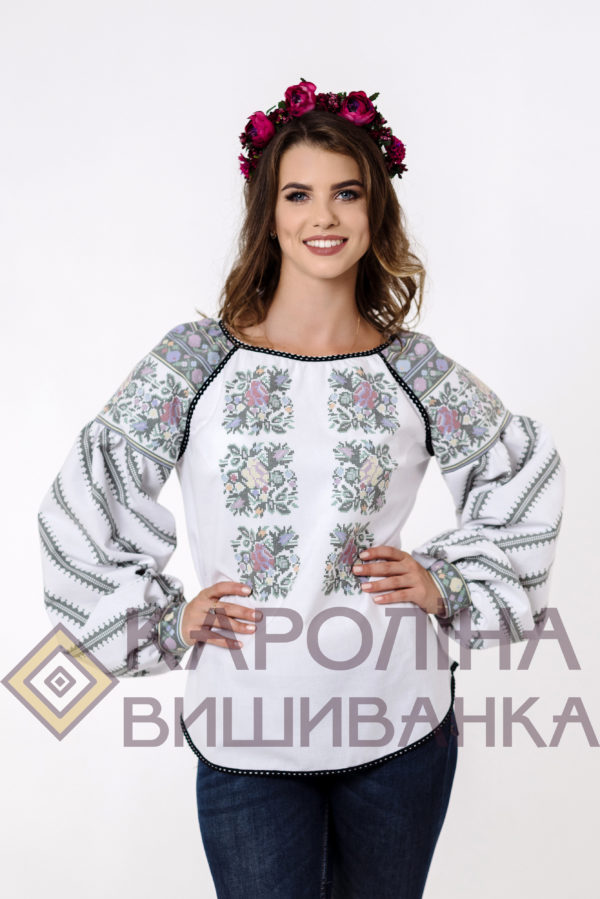 Заготовка на жіночу блузку у стилі «бохо» під вишиття бісером/нитками, БЖ-019