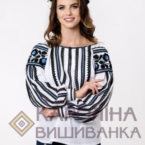 Заготовка на жіночу блузку у стилі «бохо» з поясом під вишиття бісером/нитками, БЖ-038