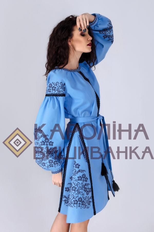 Заготовка на жіночу сукню у стилі «бохо» під вишиття бісером/нитками, ПЛ-005 - Зображення 3