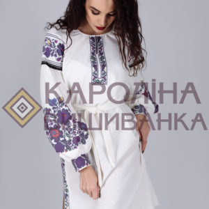 Заготовка на жіночу сукню у стилі «бохо» під вишиття бісером/нитками з розпірками, ПЛ-007