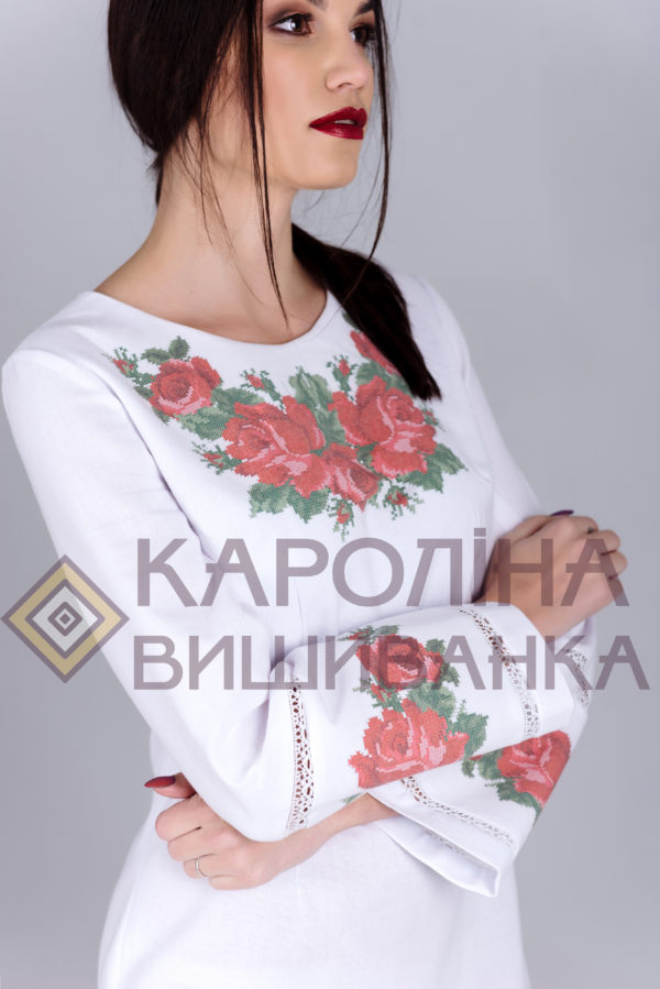 Заготовка на жіночу сукню під вишиття бісером/нитками, ПЛ-009 - Зображення 2