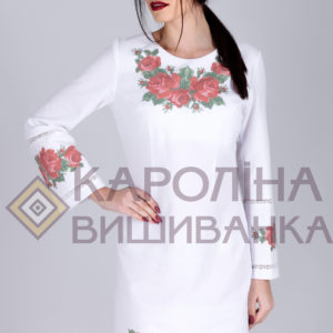 Заготовка на жіночу сукню під вишиття бісером/нитками, ПЛ-009