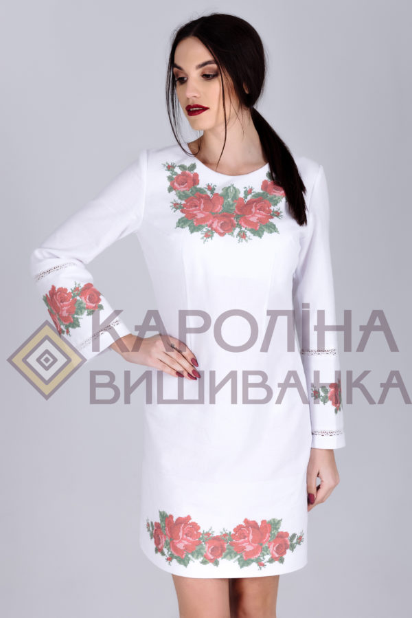 Заготовка на жіночу сукню під вишиття бісером/нитками, ПЛ-009