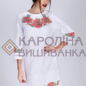 Заготовка на жіночу сукню під вишиття бісером/нитками, ПЛ-010
