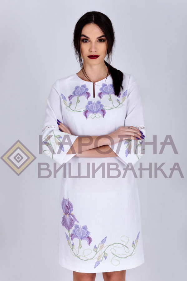 Заготовка на жіночу сукню під вишиття бісером/нитками, ПЛ-011