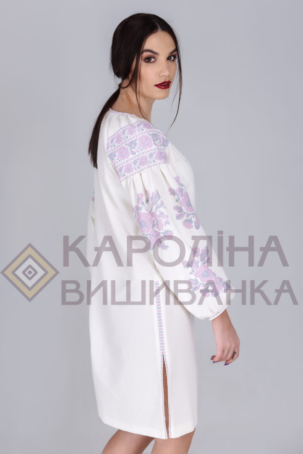 Заготовка на жіночу сукню у стилі «бохо» під вишиття бісером/нитками з розпірками, ПЛ-012 - Зображення 3