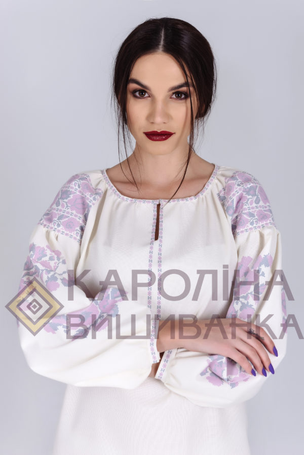 Заготовка на жіночу сукню у стилі «бохо» під вишиття бісером/нитками з розпірками, ПЛ-012 - Зображення 2