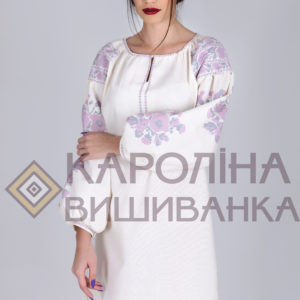Заготовка на жіночу сукню у стилі «бохо» під вишиття бісером/нитками з розпірками, ПЛ-012