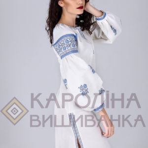 Заготовка на жіночу сукню у стилі «бохо» під вишиття бісером/нитками з розпірками, ПЛ-013