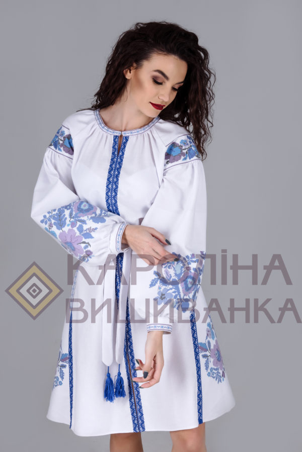 Заготовка на жіночу сукню у стилі «бохо» під вишиття бісером/нитками, ПЛ-014 - Зображення 4