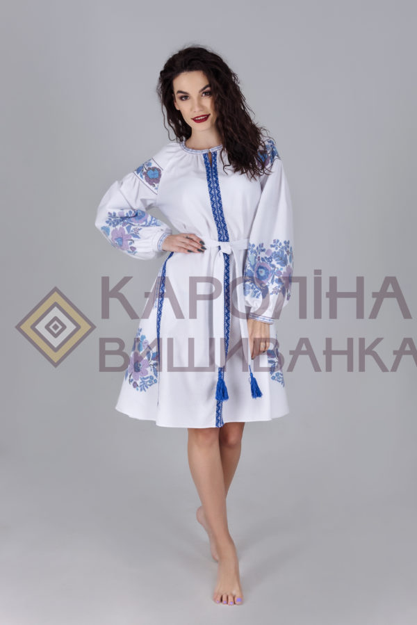 Заготовка на жіночу сукню у стилі «бохо» під вишиття бісером/нитками, ПЛ-014 - Зображення 3
