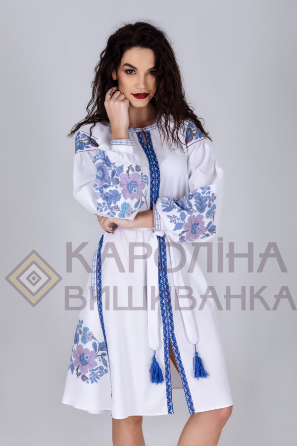 Заготовка на жіночу сукню у стилі «бохо» під вишиття бісером/нитками, ПЛ-014