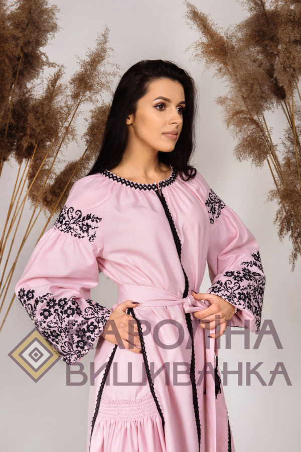 Заготовка на жіночу сукню максі-лонг у стилі «бохо» під вишиття бісером/нитками, ПЛд-003 максі лонг - Зображення 3