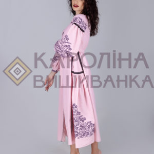 Заготовка на жіночу сукню максі-лонг у стилі «бохо» під вишиття бісером/нитками, ПЛд-003 максі лонг