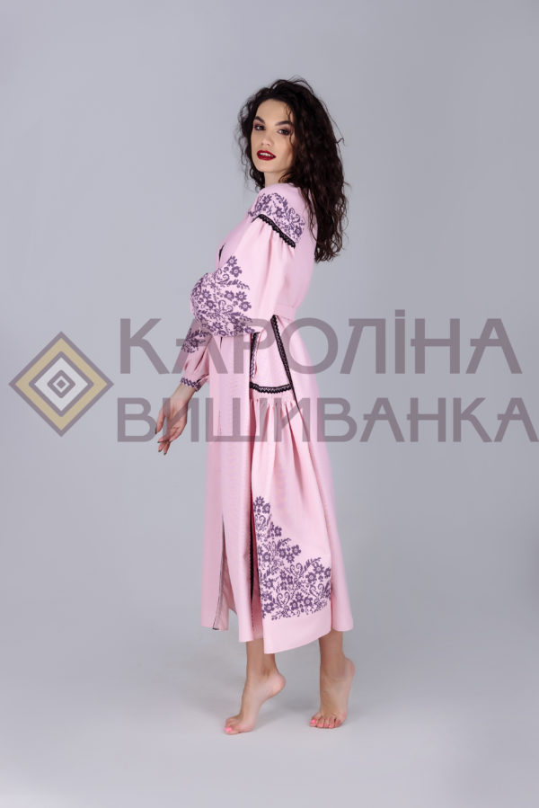 Заготовка на жіночу сукню максі-лонг у стилі «бохо» під вишиття бісером/нитками, ПЛд-003 максі лонг