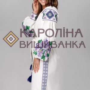 Заготовка на жіночу сукню максі-лонг у стилі «бохо» під вишиття бісером/нитками, ПЛд-0030 максі лонг
