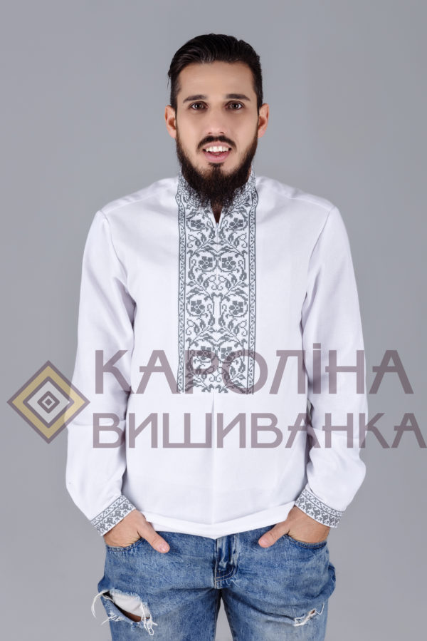 Заготовка на чоловічу сорочку під вишиття бісером/нитками, СЧ-001