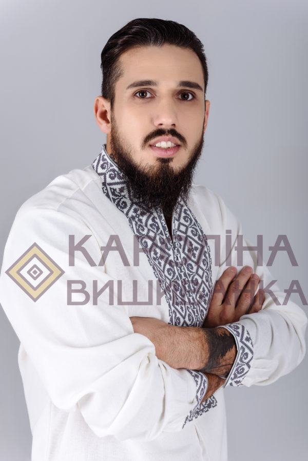Заготовка на чоловічу сорочку під вишиття бісером/нитками, СЧ-002 - Зображення 2
