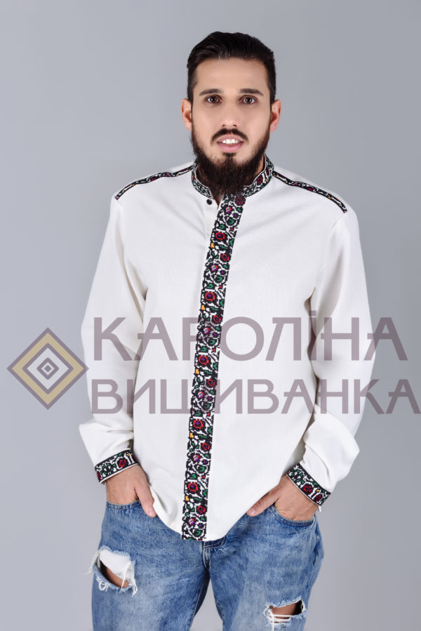 Заготовка на чоловічу сорочку під вишиття бісером/нитками, СЧ-006 - Зображення 3