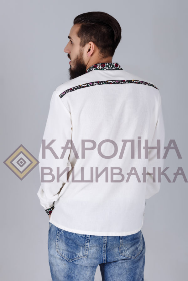 Заготовка на чоловічу сорочку під вишиття бісером/нитками, СЧ-006 - Зображення 2