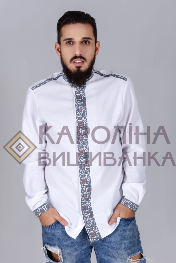 Заготовка на чоловічу сорочку під вишиття бісером/нитками, СЧ-006