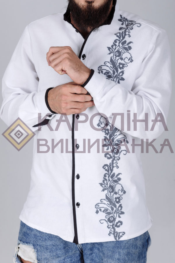 Заготовка на чоловічу сорочку під вишиття бісером/нитками, СЧ-009 - Зображення 2