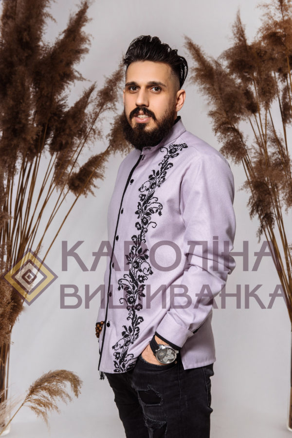 Заготовка на чоловічу сорочку під вишиття бісером/нитками, СЧ-009 - Зображення 3