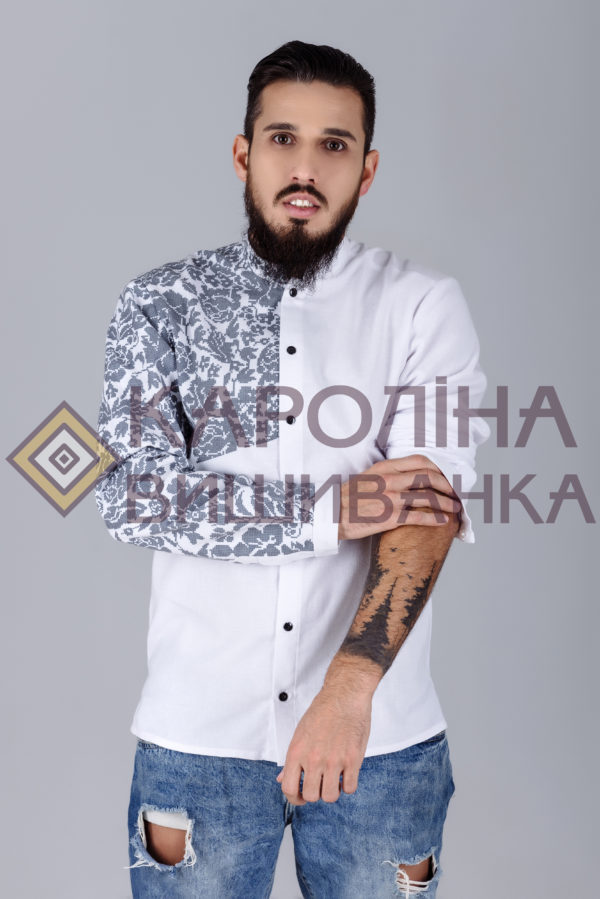Заготовка на чоловічу сорочку під вишиття бісером/нитками, СЧ-010