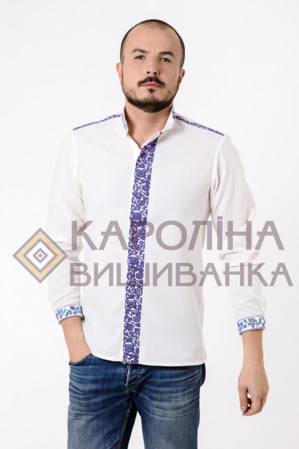 Заготовка на чоловічу сорочку під вишиття бісером/нитками, СЧ-014