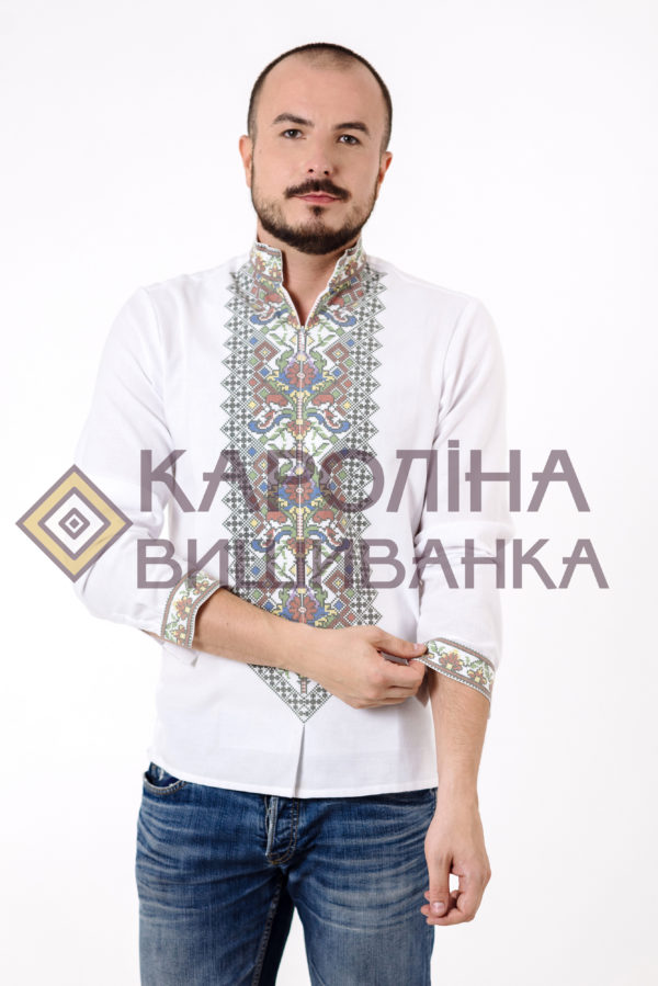 Заготовка на чоловічу сорочку під вишиття бісером/нитками, СЧ-017