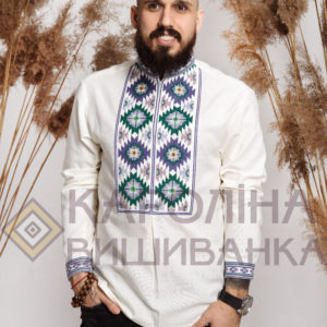 Заготовка на чоловічу сорочку під вишиття бісером/нитками, СЧ-030
