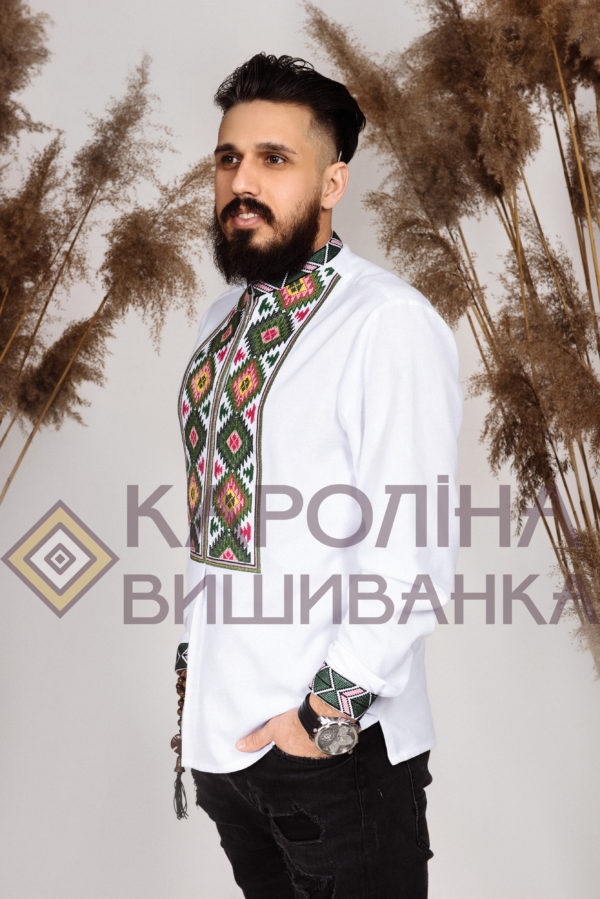 Заготовка на чоловічу сорочку під вишиття бісером/нитками, СЧ-033 - Зображення 2