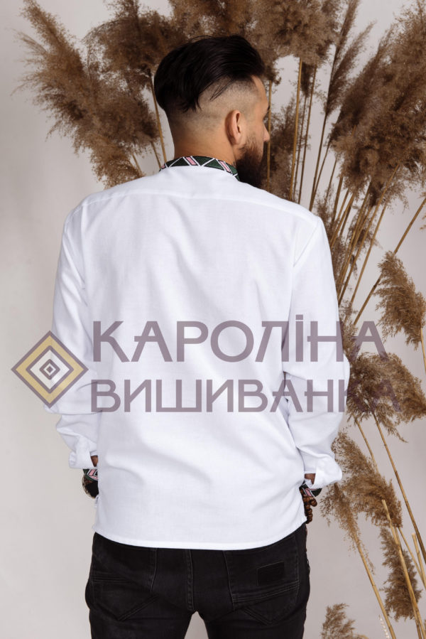 Заготовка на чоловічу сорочку під вишиття бісером/нитками, СЧ-033 - Зображення 3