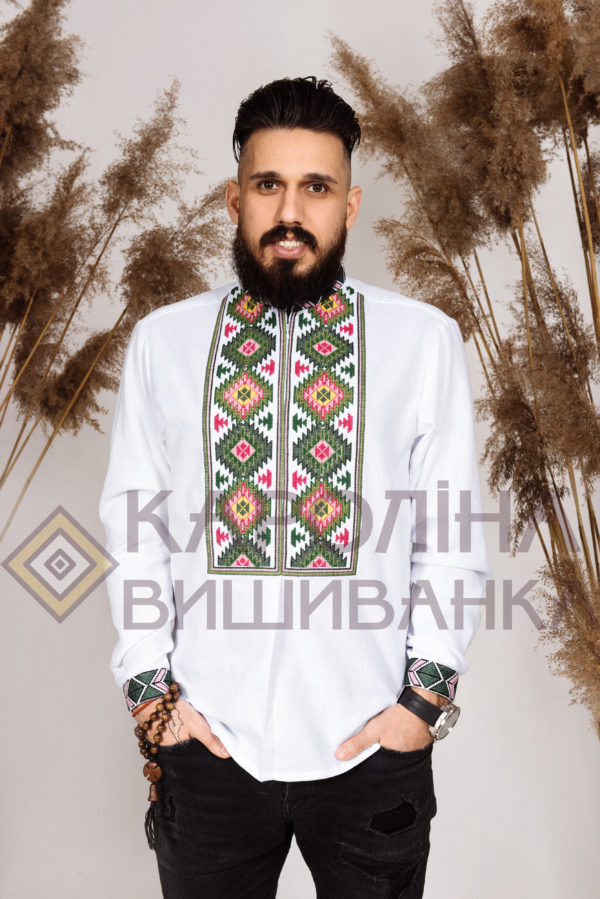 Заготовка на чоловічу сорочку під вишиття бісером/нитками, СЧ-033