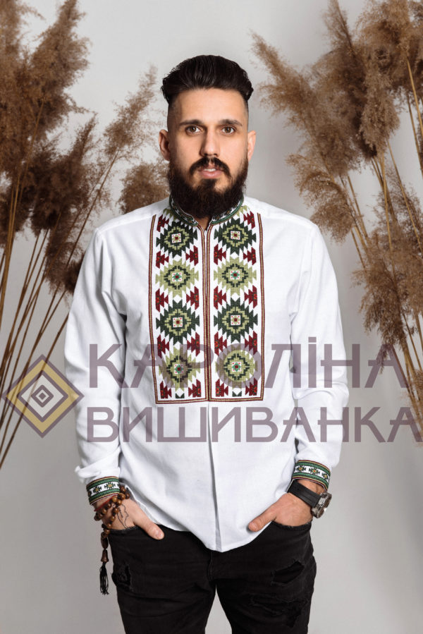 Заготовка на чоловічу сорочку під вишиття бісером/нитками, СЧ-034