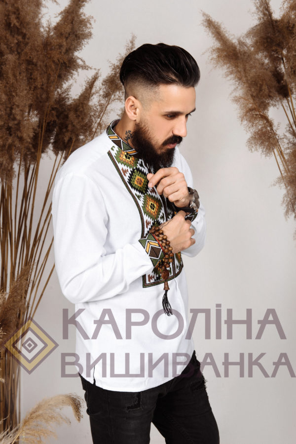 Заготовка на чоловічу сорочку під вишиття бісером/нитками, СЧ-036 - Зображення 2