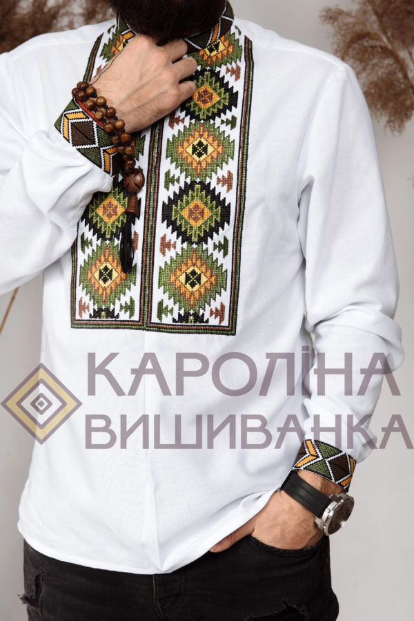 Заготовка на чоловічу сорочку під вишиття бісером/нитками, СЧ-036 - Зображення 3