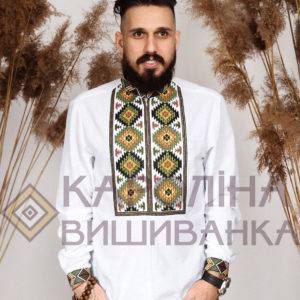 Заготовка на чоловічу сорочку під вишиття бісером/нитками, СЧ-036