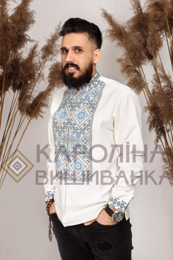 Заготовка на чоловічу сорочку під вишиття бісером/нитками, СЧ-037 - Зображення 2