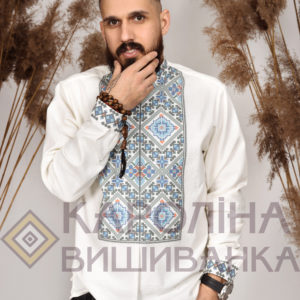 Заготовка на чоловічу сорочку під вишиття бісером/нитками, СЧ-037